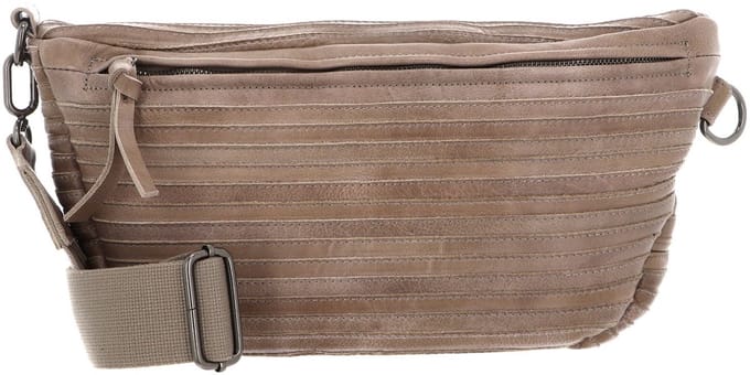 FREDsBRUDER Leren Gordeltas Riffel Beltbag Dirty Stone Taupe