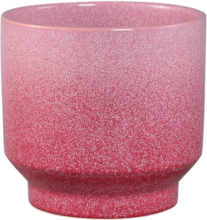 PTMD Kyer Pink Ceramic Pot On Foot Ombre Finish S
