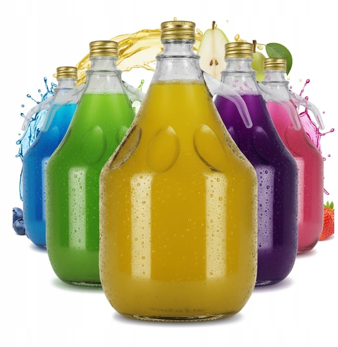 Bimberek Dama Serie - Glazen Fles - 3L - Handgreep - Transparant
