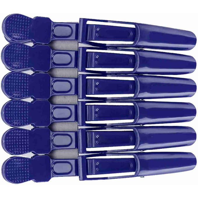 6 stuks krokodillenhaarspeldjes, antislip, enkele punt, haarsectie, klauwsluitingen, geel