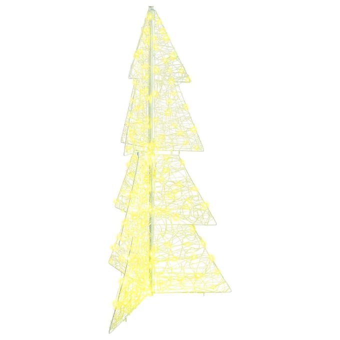 vidaXL Kerstboom 160 LED's Warmwit 150 cm Acryl