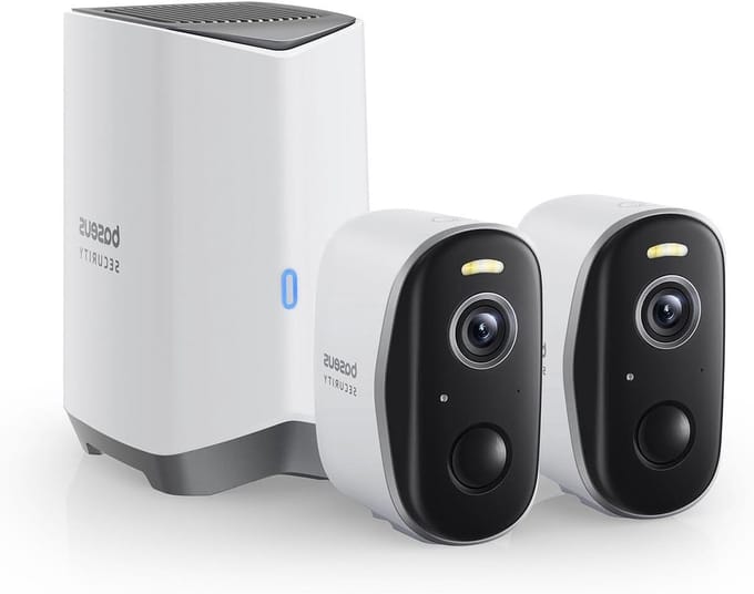 Beveiligingscamera Set - Buiten Camera - Huis Beveiligen - 2K Resolutie - 25 cm - Wit