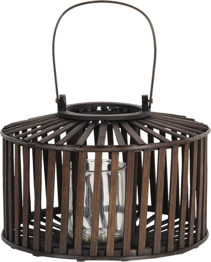 Clayre & Eef Windlicht Ø 33x24 cm Bruin Hout