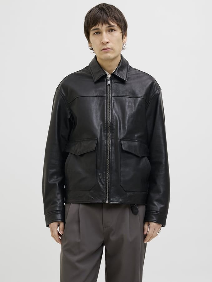 JACK&JONES - JPRCCWALLACE LEATHER JKT - Heren - Buitenjassen