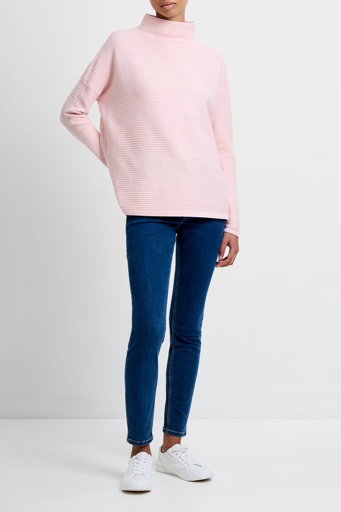 French Connection Babysoft Lena L/s High Nk Jmpr Lotus Pink Größe: S | Pullover Outlet | Damen | Rosa