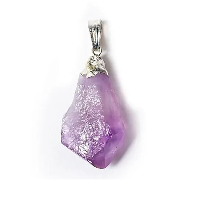 Amethist ruw edelsteenhanger