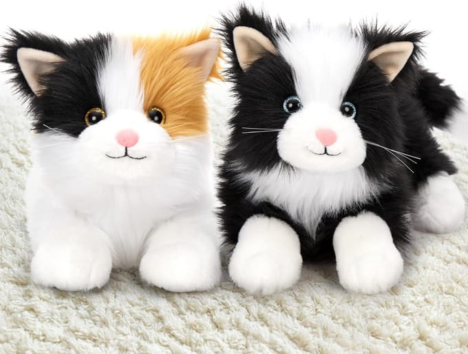 Schattige Kat Knuffeldier Set (2 Stuks) - Zacht Pluche Speelgoed van 45 cm