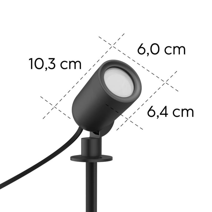 Hama Smart LED prikspot, zwart WLAN, IP65 RGBW dimbaar