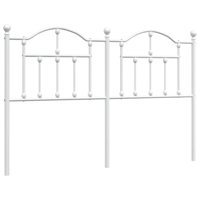 vidaXL - Vervangend - hoofdbord - 135 - cm - metaal - wit
