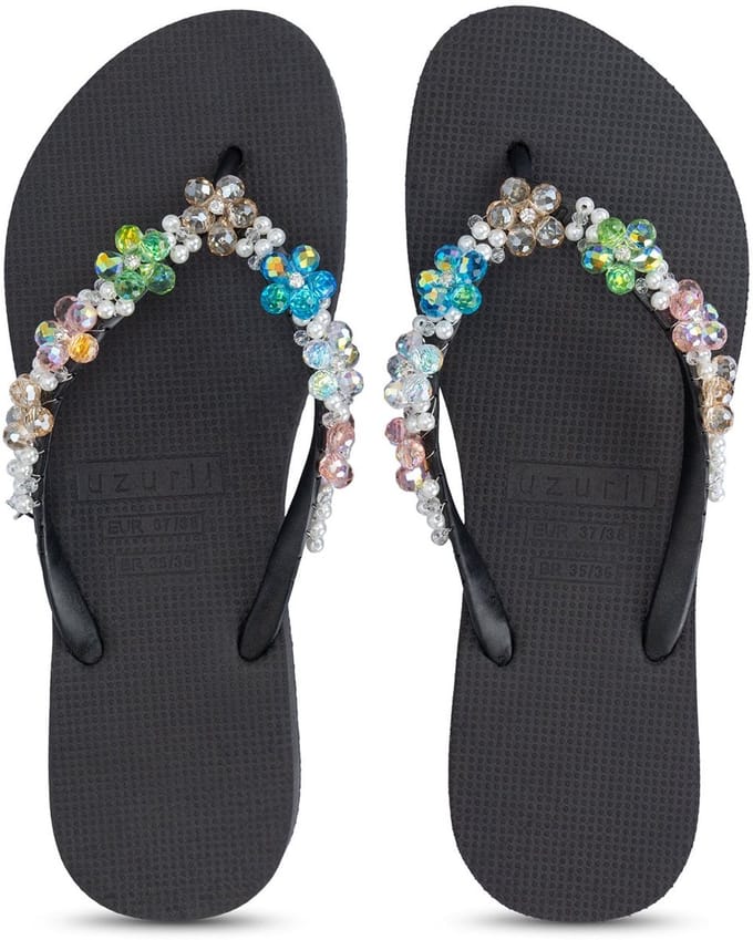 Uzurii | Teenslippers | Dames | Zwart | Maat 39/40