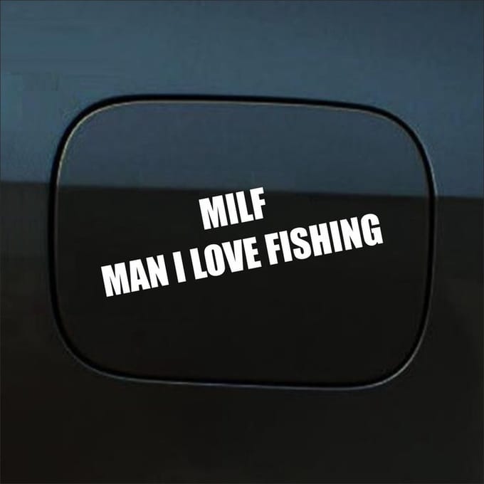 Bumpersticker - Milf - 4,1 X 14,8 - Wit