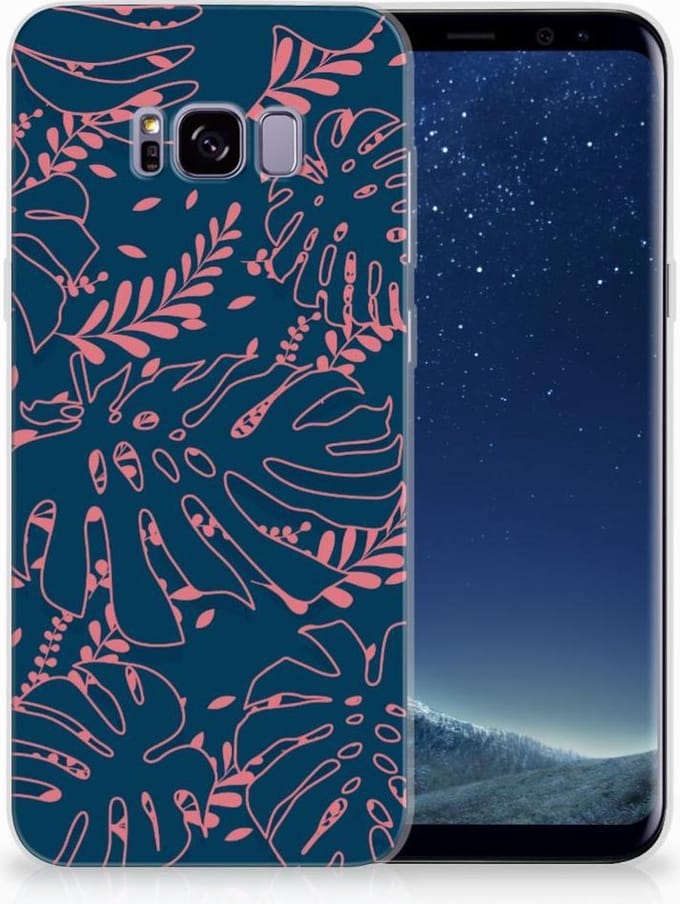 Back Cover voor Samsung Galaxy S8 Plus TPU Case Palm Leaves