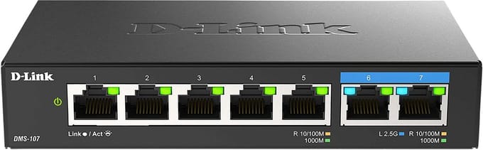 D-Link DMS-107/E DMS-107/E Ethernet Switch 5 + 2 poorten