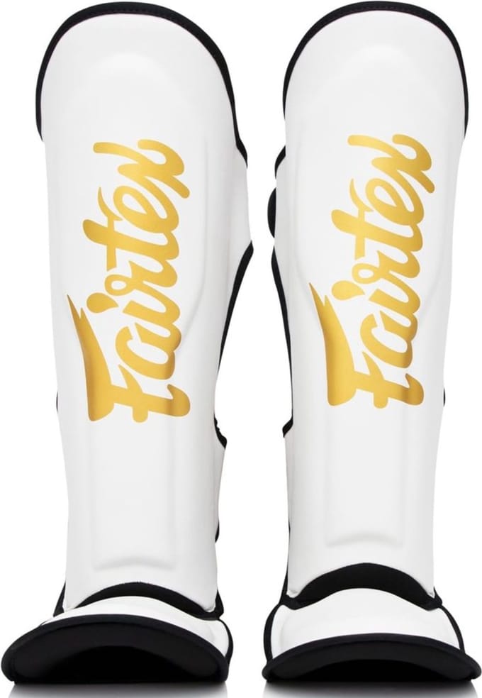Fairtex Booster FXB Kickboks Scheenbeschermers Wit Goud - L
