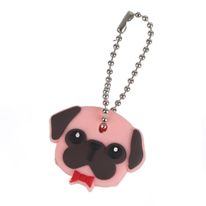 Chien Super Funky avec Nœud Papillon Rouge Touches de Clavier Identificateurs de Clés Cache-Clés gray