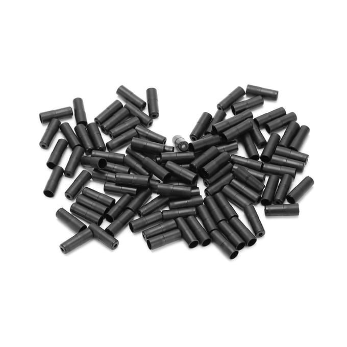 100 stuks Remkabel Einden Zwarte Plastic Behuizing Aderhuls Fietskabel Eindkappen voor 5mm Diameter Rem black