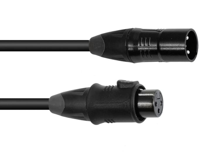 Eurolite DMX Kabel EC-1 IP65 3pol 3m sw - DMX-kabel