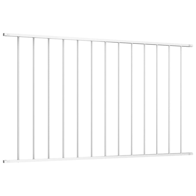 vidaXL - Schuttingpaneel - Woerden - gepoedercoat - staal - 163x75 - cm - wit