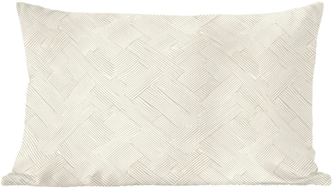 Sierkussens - Kussentjes Woonkamer - 60x40 cm - Textuur - Abstract - Beige