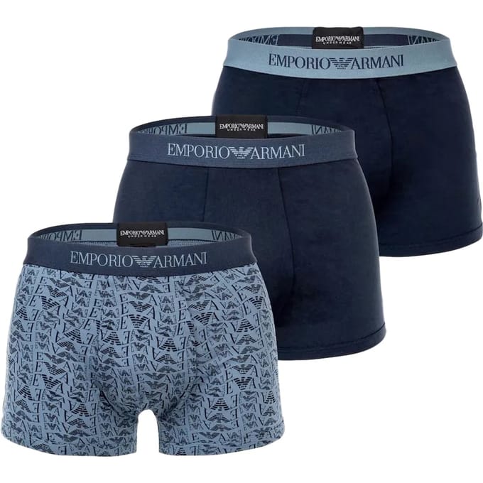 Emporio Armani Heren Boxershorts Pakket x3 Eagle