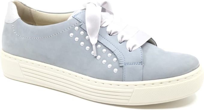 Solidus, 32001 80311, Blauwe brede zachte dames sneakers met uitneembaar voetbed