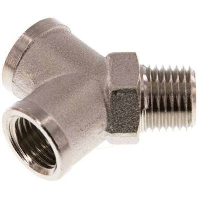 Y-Koppeling R1/4" Buitendraad X G1/4" Binnendraad Vernikkeld 16bar [2 Stuks]