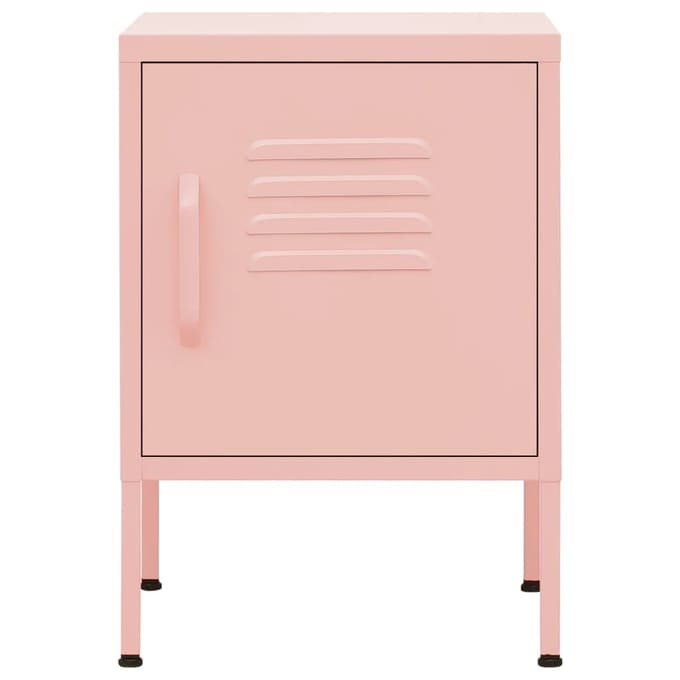 vidaXL - Nachtkastje - 35x35x51 - cm - staal - roze