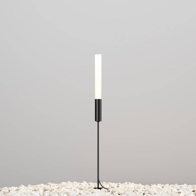 Maytoni LED tuinpadverlichting Flare, 59cm, grondspies, grafiet, IP65