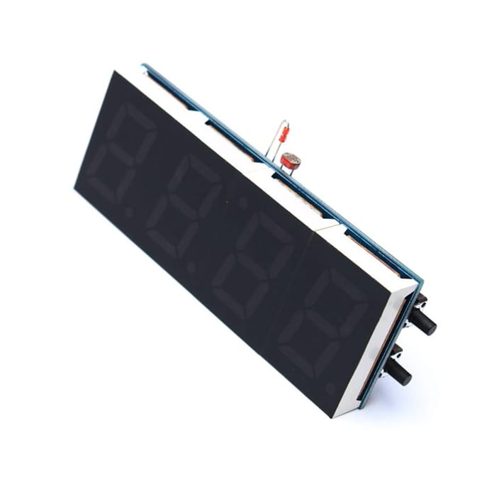 Compacte 4-cijferige DIY digitale LED-klokset Lichtregeling Temperatuur Datum Tijdweergave met groen