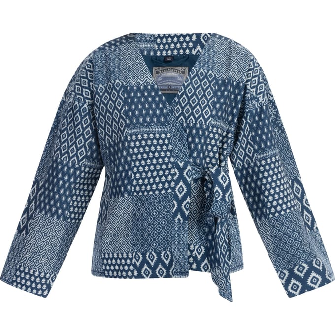 Dreimaster Wikkeljas Dames Donker marineblauwe print