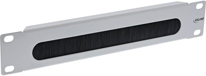 10 inch doorvoerpaneel met borstel | 1U | grijs