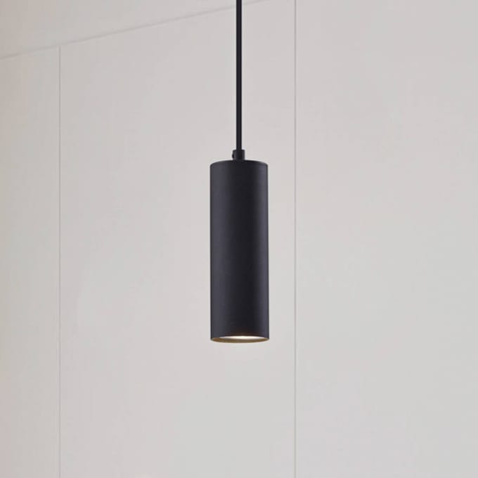 Lindby - hanglamp - 1licht - Metaal - H: 18 cm - GU10 - zwart