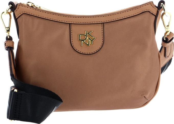 DKNY Schoudertas Carol Saddle Cross Bag Cashew Lichtbruin