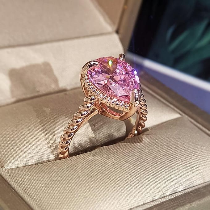 Mode Sieraden Populaire Ovalen Kristallen Edelsteen Ring No. 10 brown