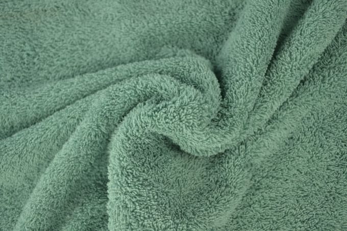 10 meter badstof - Oud groen - 90% katoen - 10% polyester