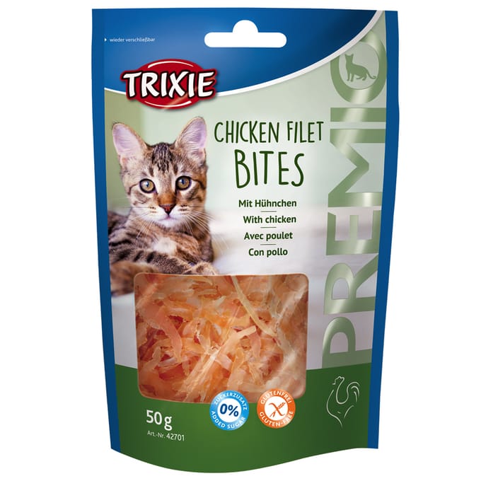 50g Premio Chicken Filet Bites Trixie Kattensnacks