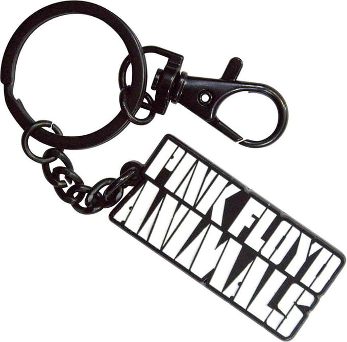 Pink Floyd - Animals Mono Text Logo Sleutelhanger - Wit