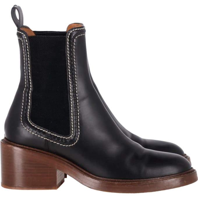 Chloé Mallo Chelsea Boots in Zwart Kalfssuède
