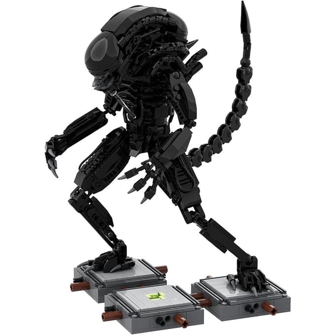 MOC Alien Xenomorph Monstre Film Briques À FAIRE SOI-MÊME Robot Assemblage black