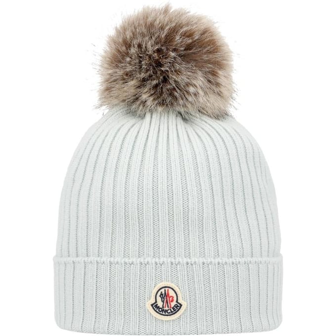 Bonnet Moncler à Pompon Écusson Logo 3b00007 A9327 91z 3B00007 A9327 91Z (L) gray