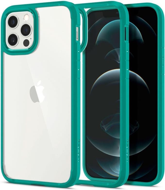 Spigen Crystal Hybrid Apple iPhone 12 / 12 Pro Hoesje Mint Groen