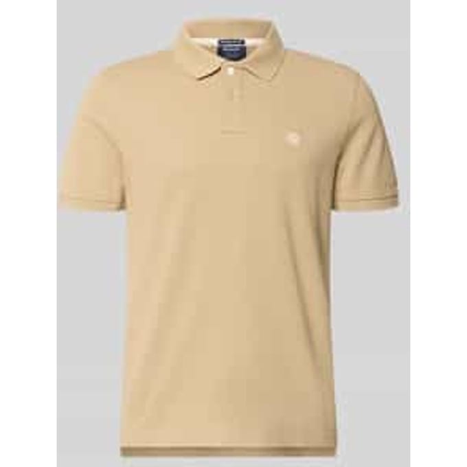 regular fit poloshirt met labelstitching