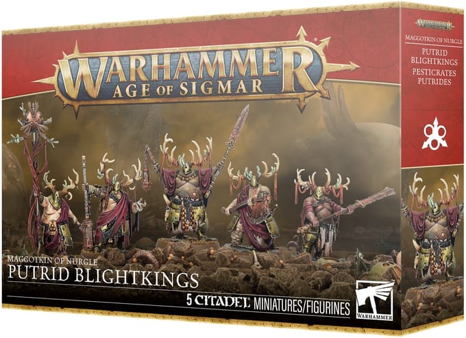 Beeldje Games Workshop Warhammer AoS - Maggotkin of Nurgle : Putrid Blightkings