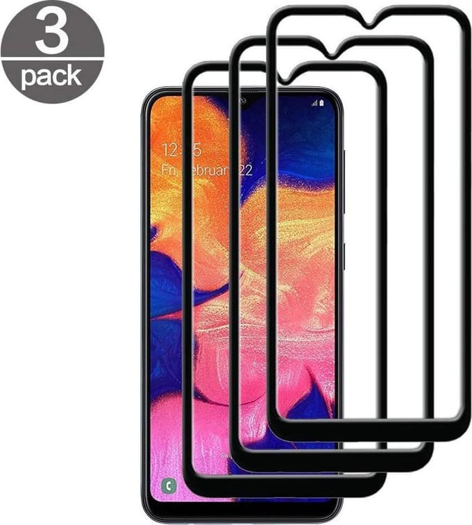 Volledige dekking Screenprotector Glas - Tempered Glass Screen Protector Geschikt voor: Samsung Galaxy A10E - 3x
