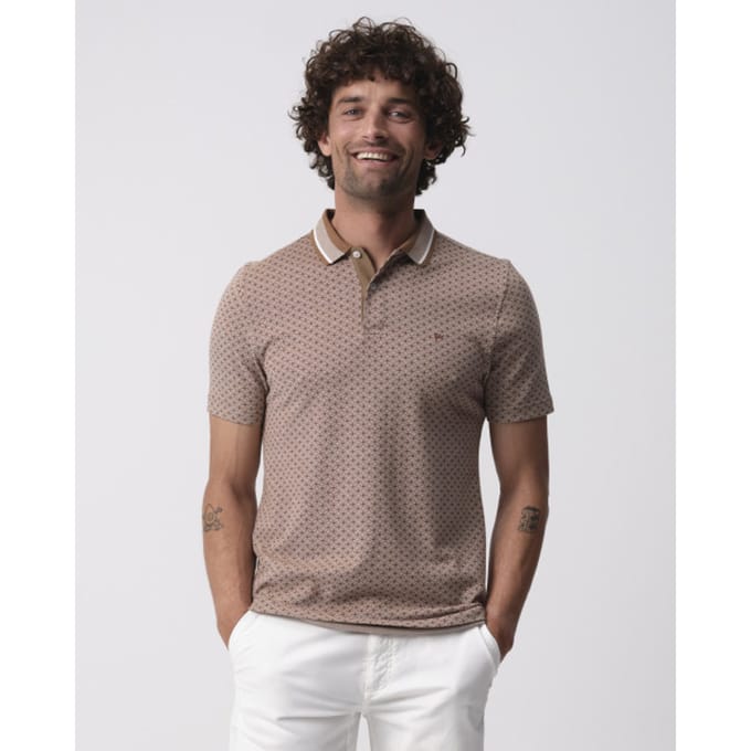 Campbell Stanson aop polo met korte mouwen