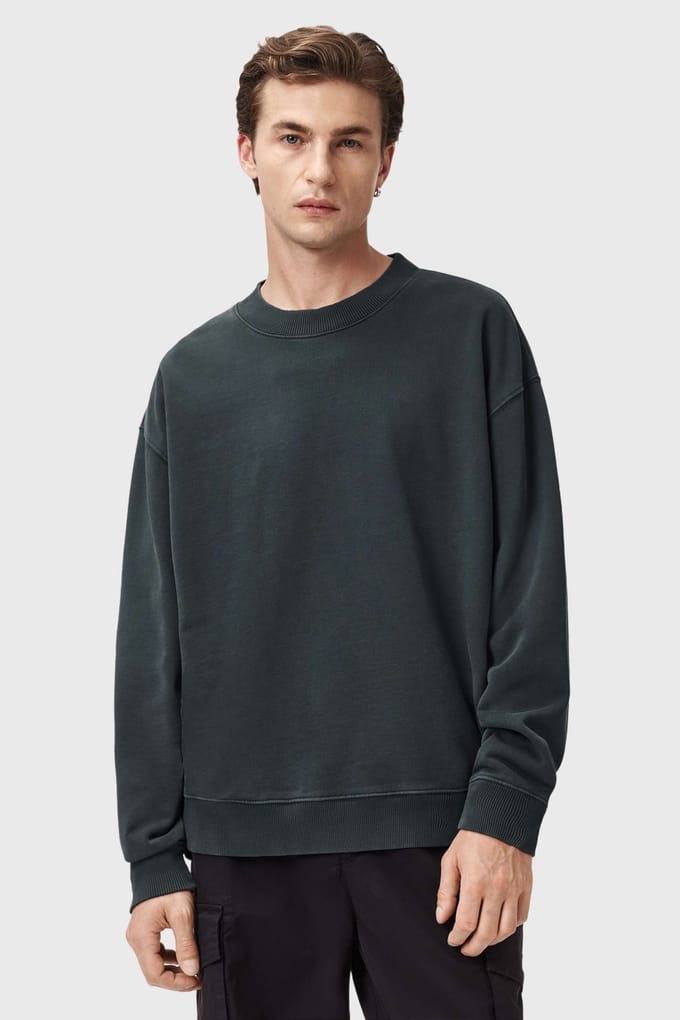 AllSaints Milo Crew Sunil Blue Größe: XXL | Pullover Outlet | Herren | Blau