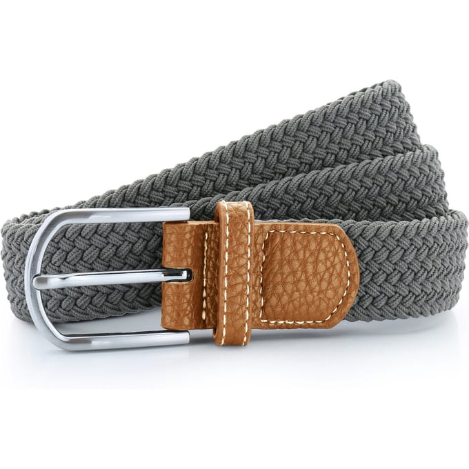 Asquith & Fox Heren Geweven Braid Stretch Tailleband (Slate)