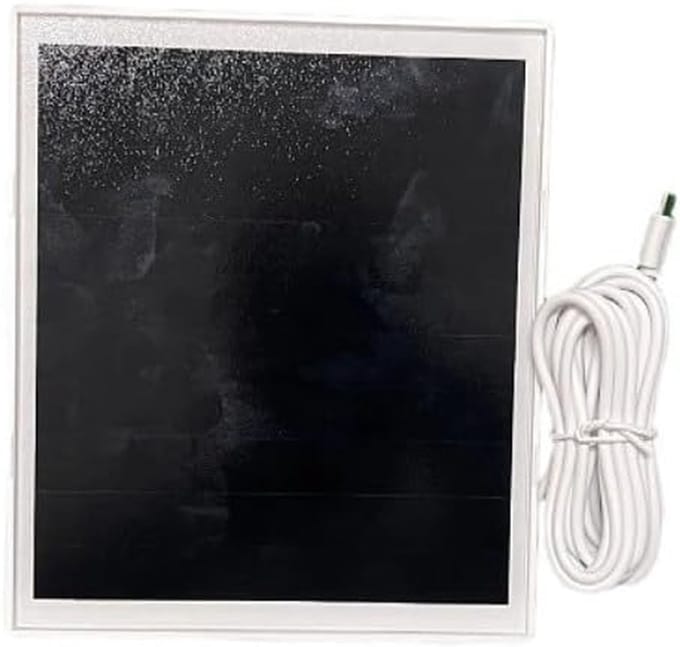 Zonnepaneel - Energiemodule - Camera Voeden - IP66 Weerbestendig - 18 x 16 cm - Wit