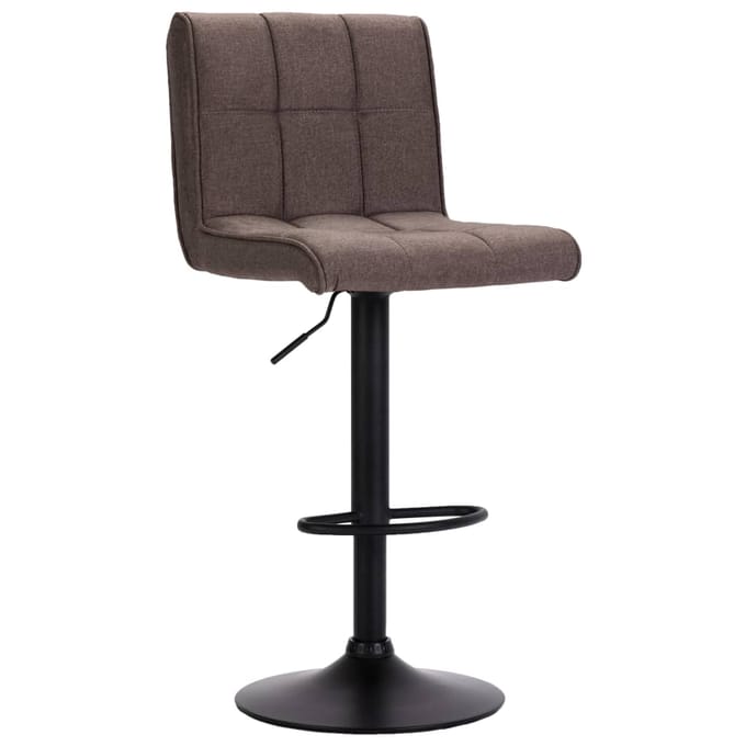 vidaXL Barkrukken 2 st stof taupe