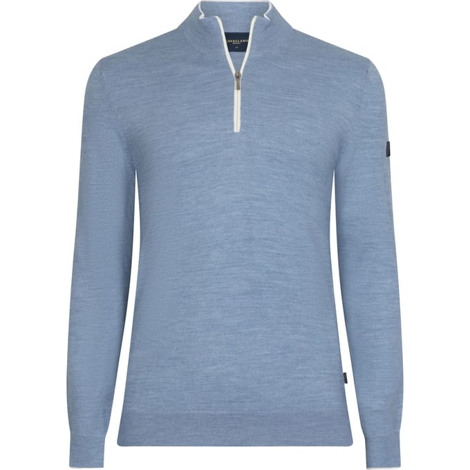 Cavallaro Fontanio Half Zip Pullover Pullovers Lichtblauw 118261014